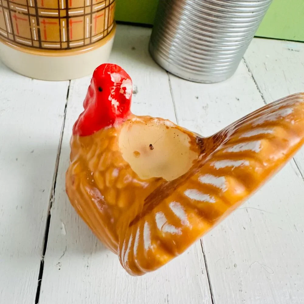 Vintage 1960s Gurley Turkey Candle Thanksgiving Fall Decor 4.75 Inch